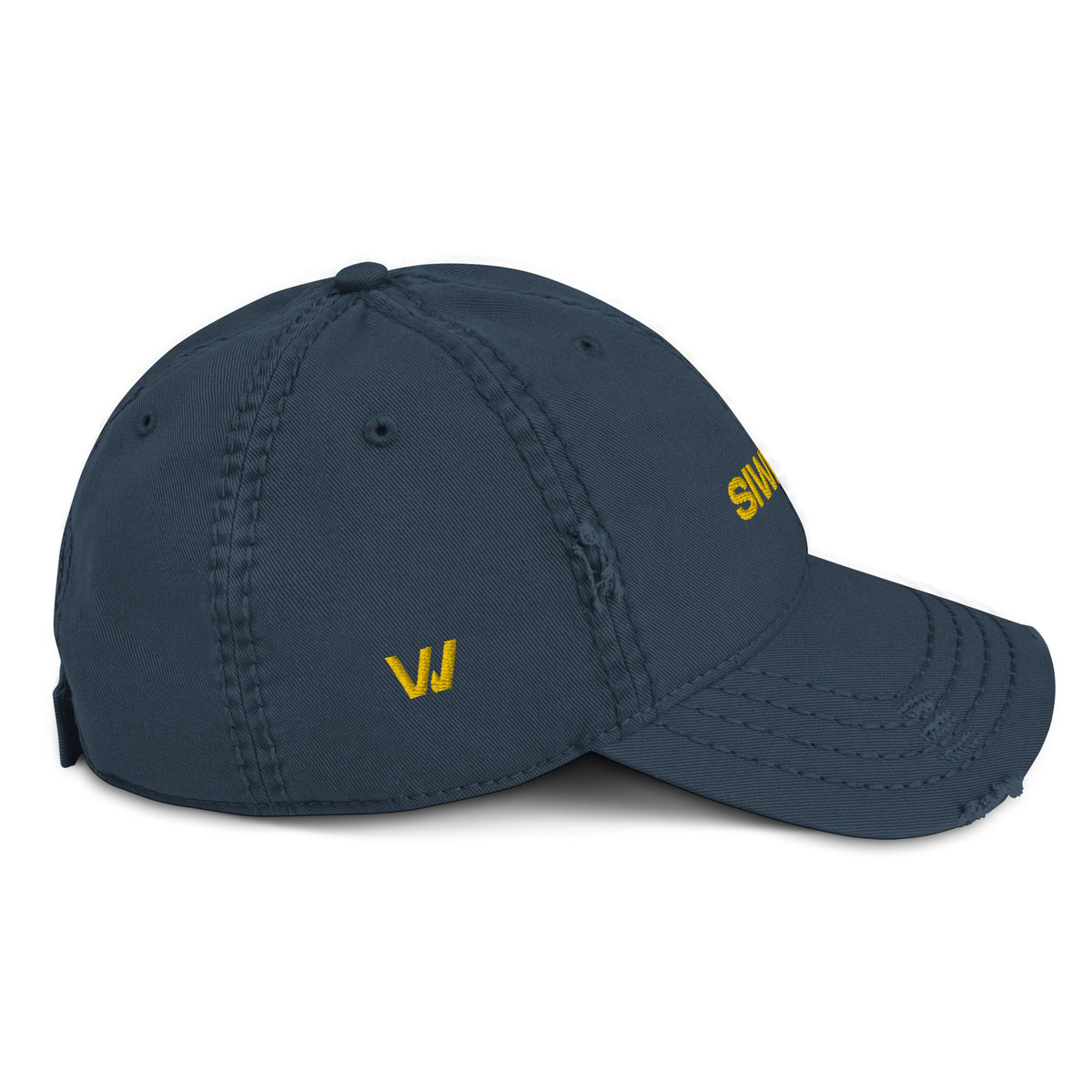 Navy Blue Embroidered 