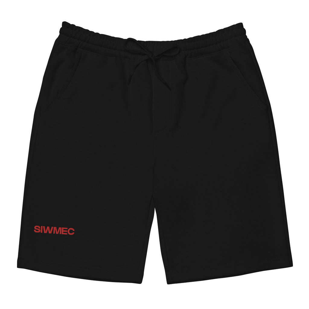 Black Embroidered "SIWMEC" Shorts