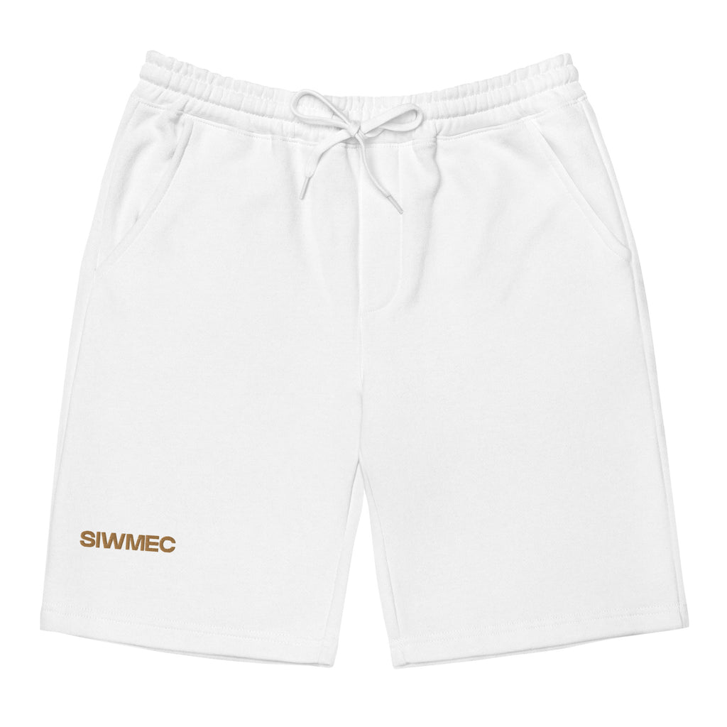 White Embroidered "SIWMEC" Shorts