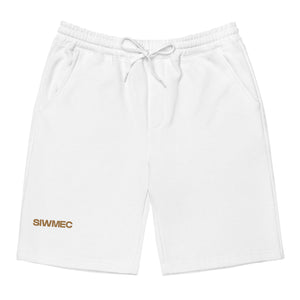 White Embroidered "SIWMEC" Shorts