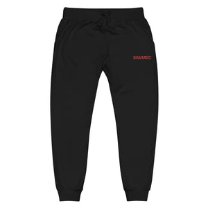 Black Embroidered "SIWMEC" Sweatpants