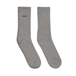 White Classic Embroidered Socks