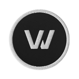 Black Classic Embroidered "W"  Embroidered Patch