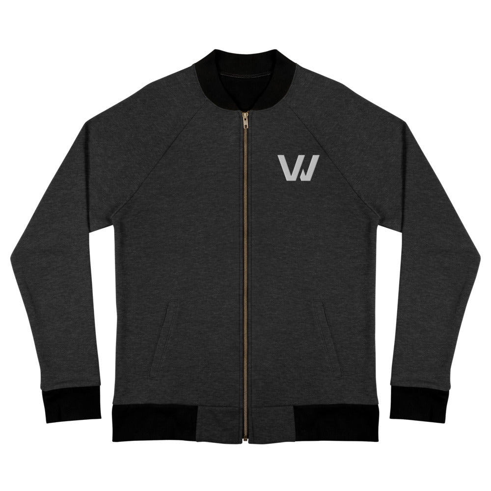 Black Classic Embroidered "W" Bomber Jacket