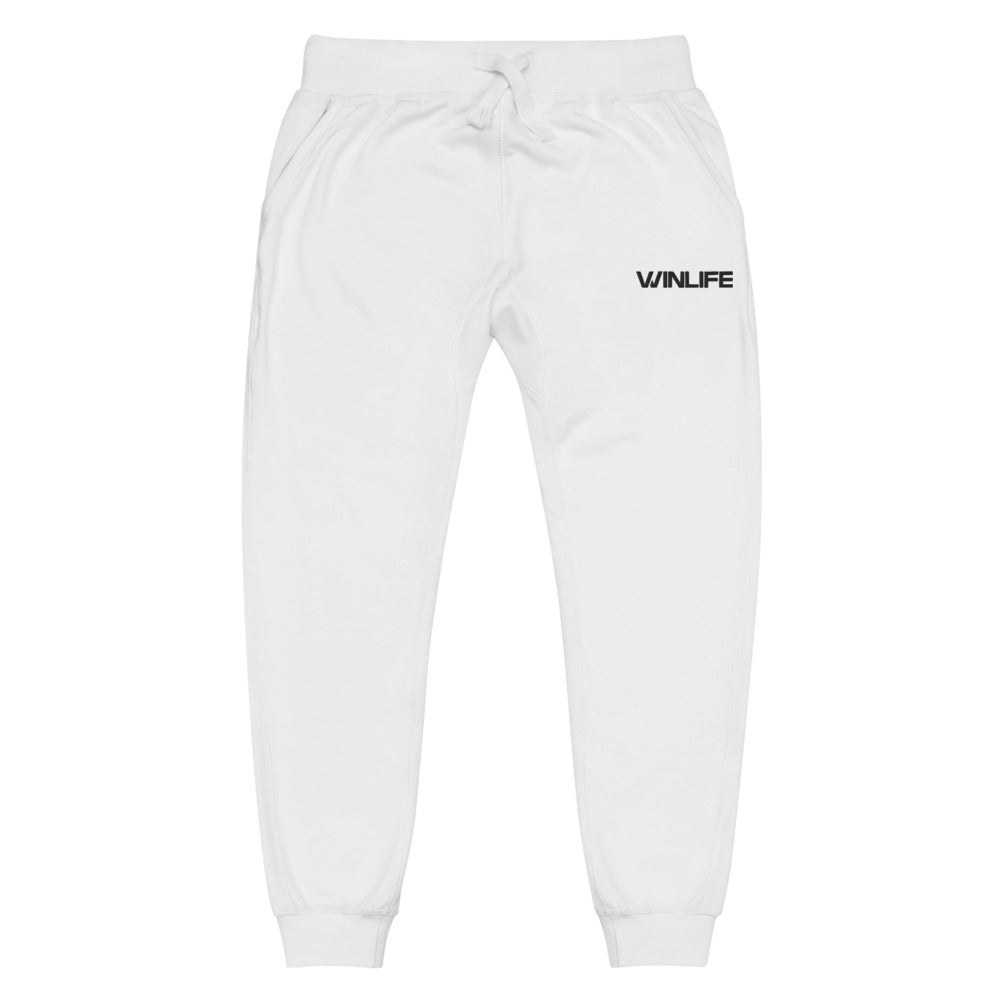 White Classic Embroidered Sweatpants